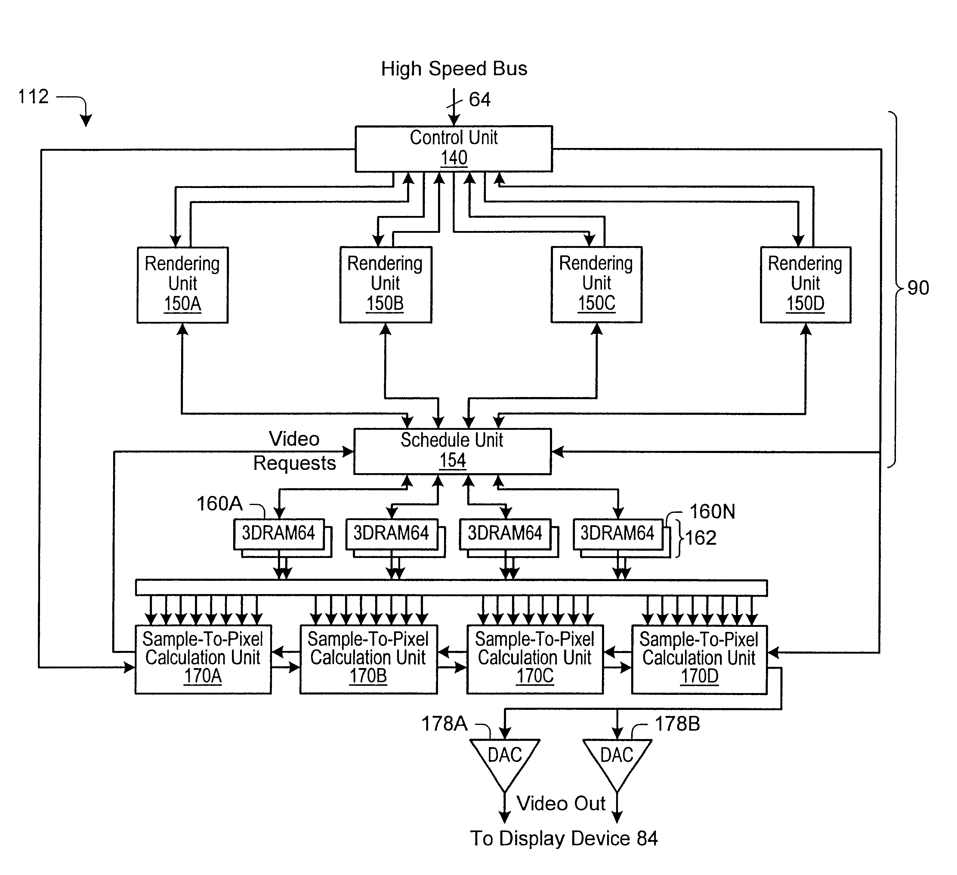 Graphics system configured to parallel-process graphics data using multiple pipelines