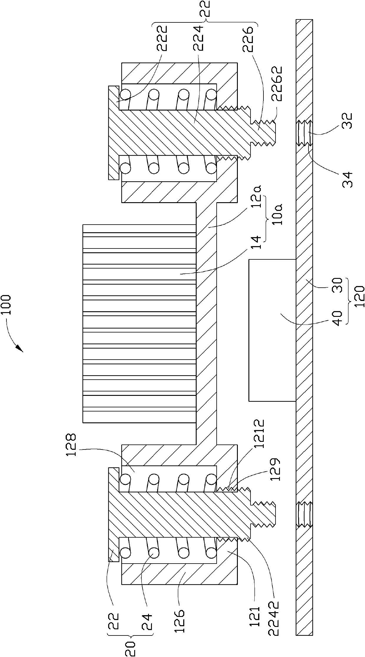 Heat-radiating device combination and electronic device employing same