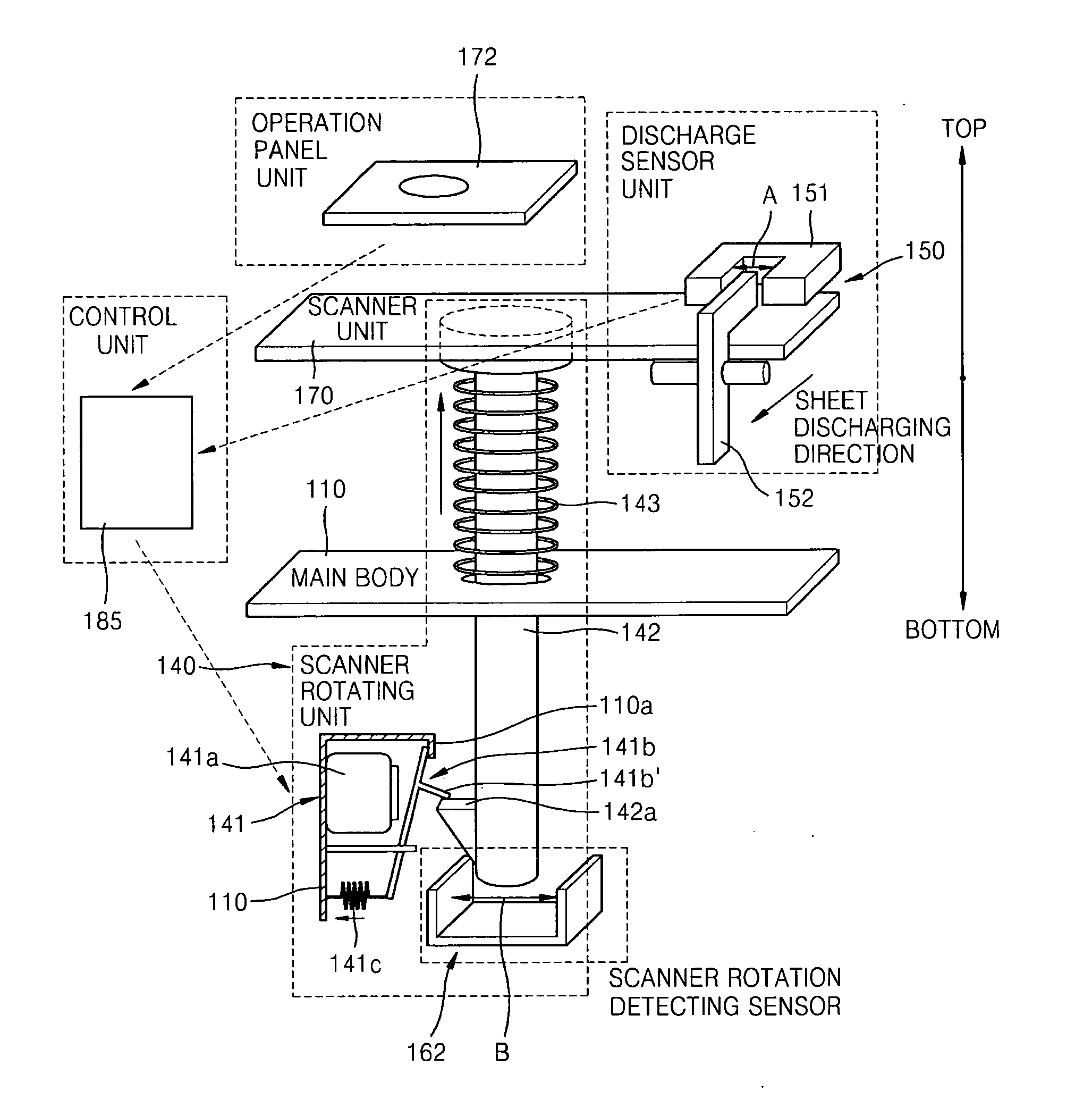 Image forming apparatus which can expand space of discharging unit