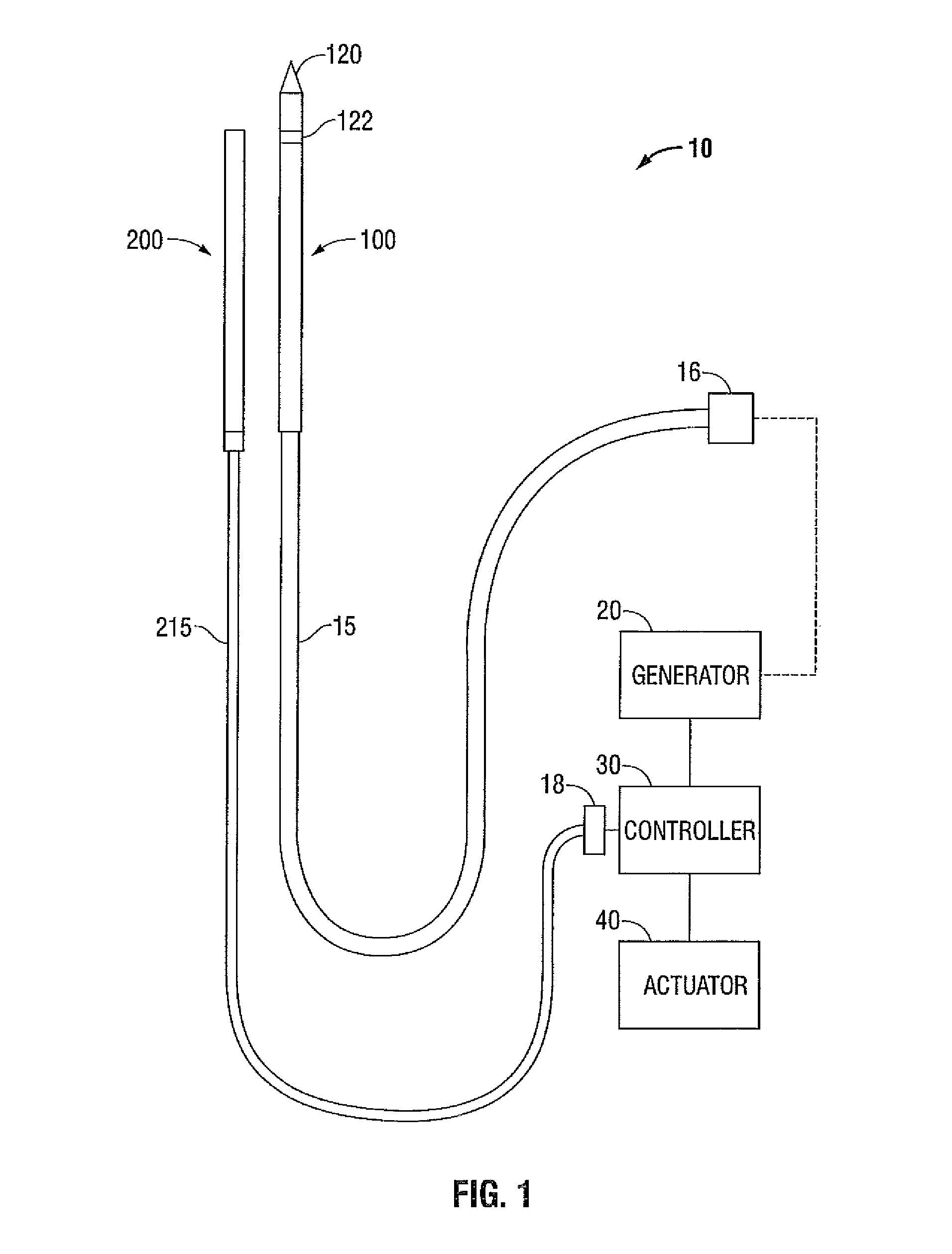 Microwave ablation system with dielectric temperature probe