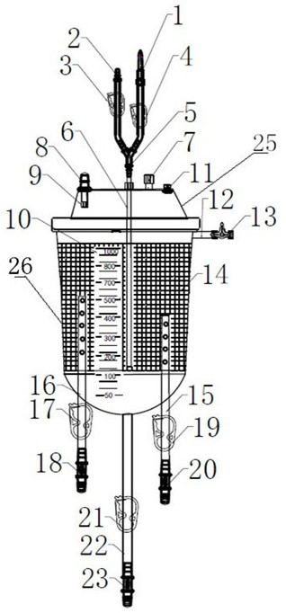 Blood storage device for extracorporeal circulation in cardiac surgery