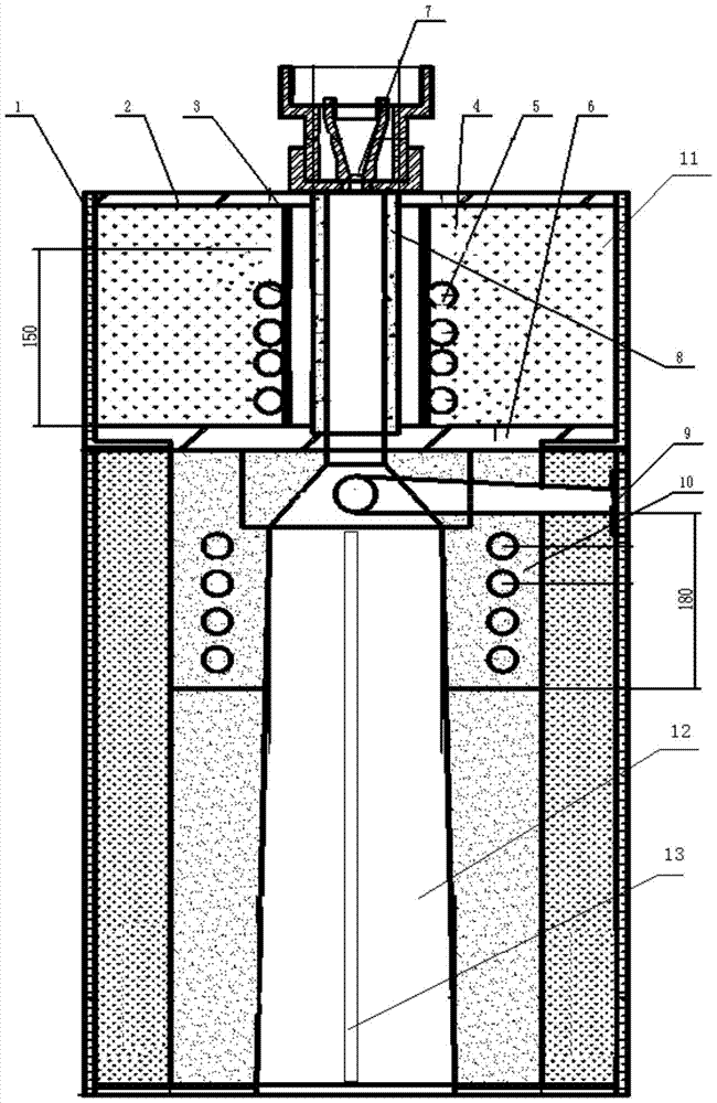 Induction heating rutile single crystal growth furnace and method for preparing rutile