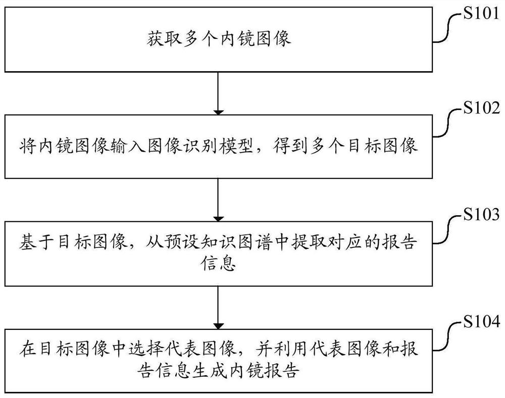 Endoscope report generation device and method, electronic equipment and readable storage medium