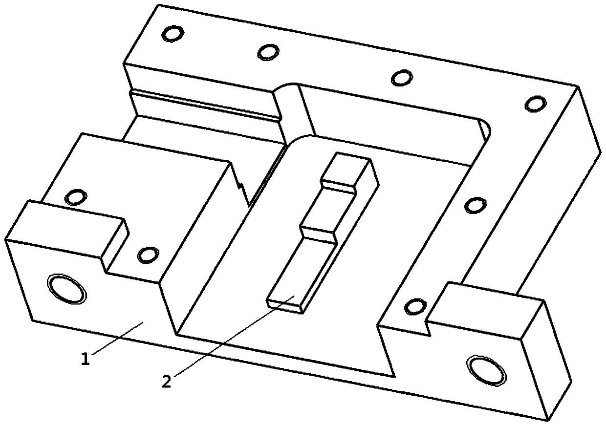 Feed-sideways waveguide conversion structure with suspended strip line
