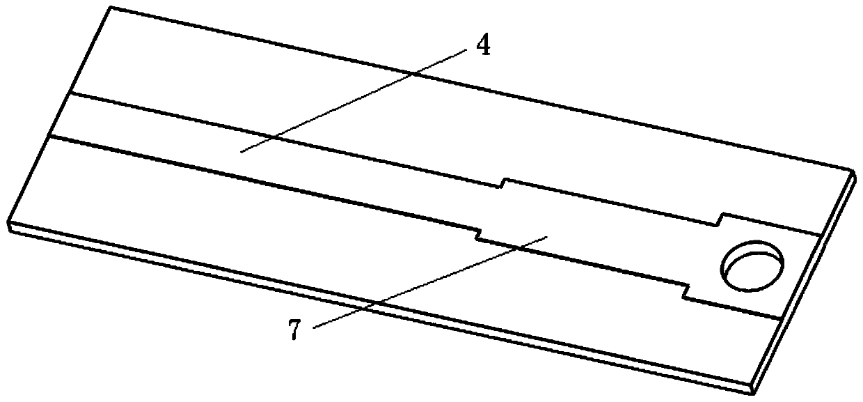 Feed-sideways waveguide conversion structure with suspended strip line