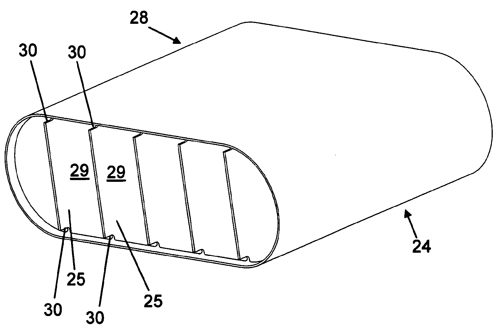 Inner container surrounded by an outer container, used for receiving a cryogenic liquid