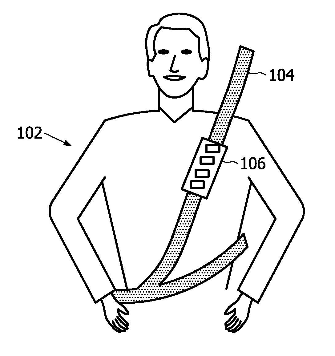 Method and system for monitoring vital body signs of a seated person