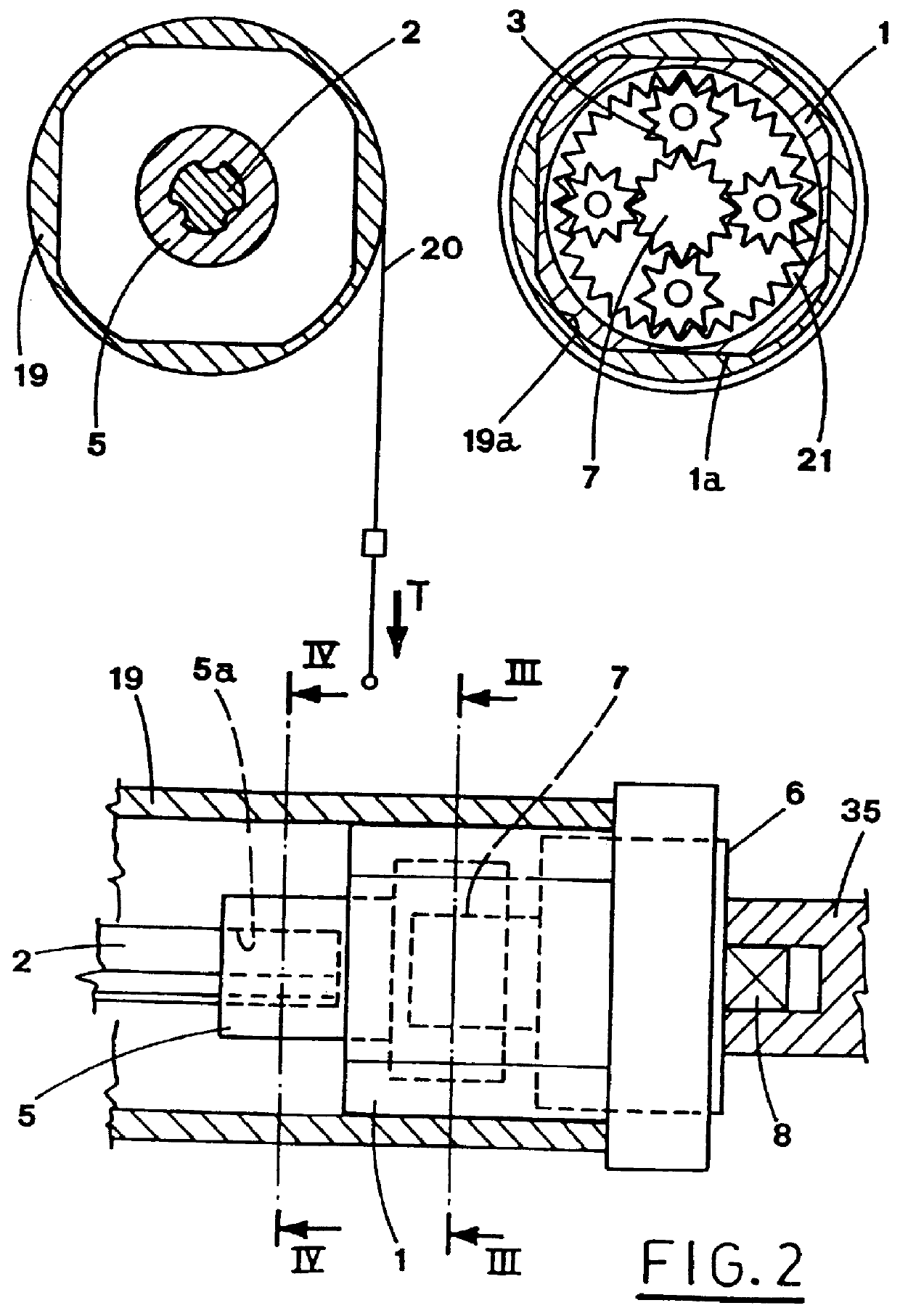 Spring device for rolling up a roller curtain