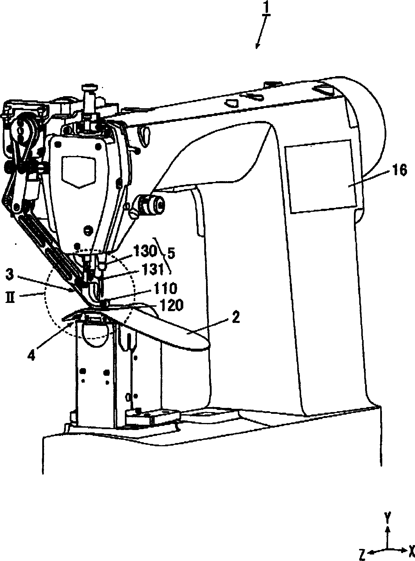 Differential cloth feeding sewing machine