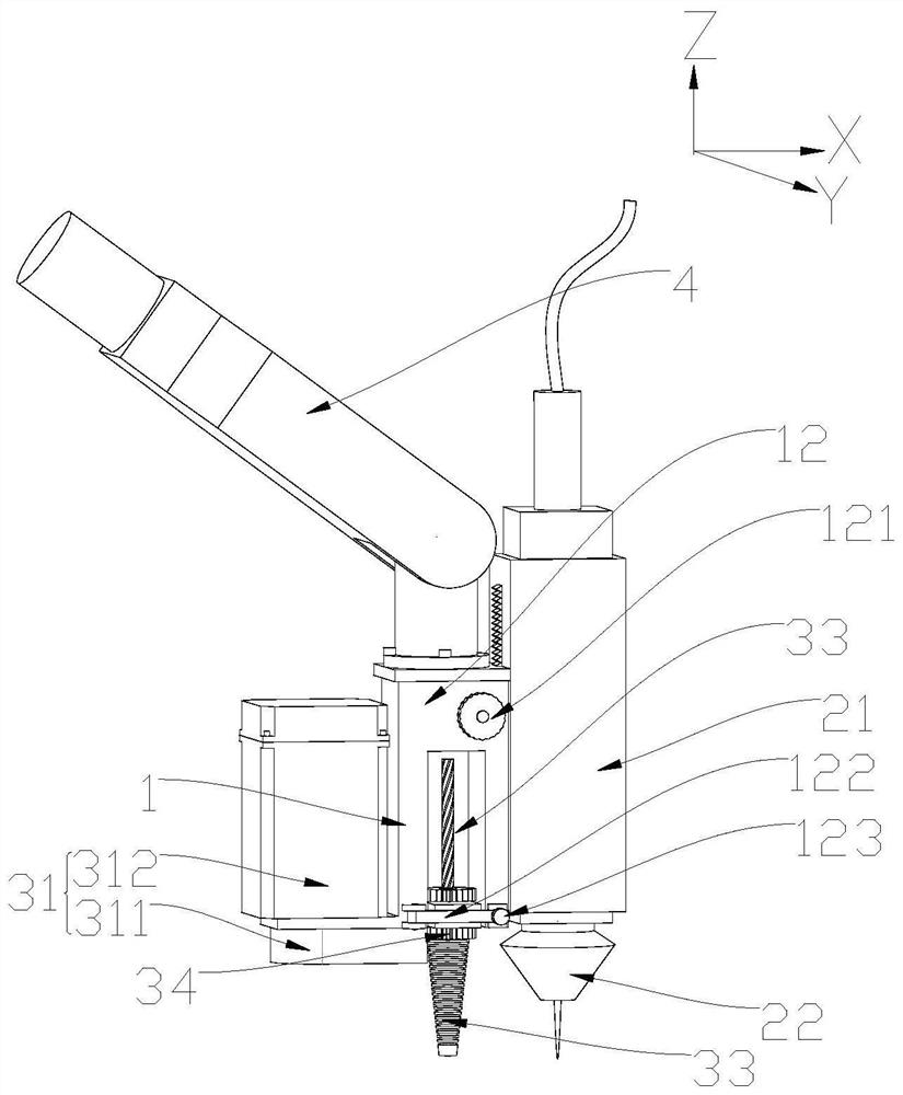 Laser and friction composite additive and subtractive machining device and method