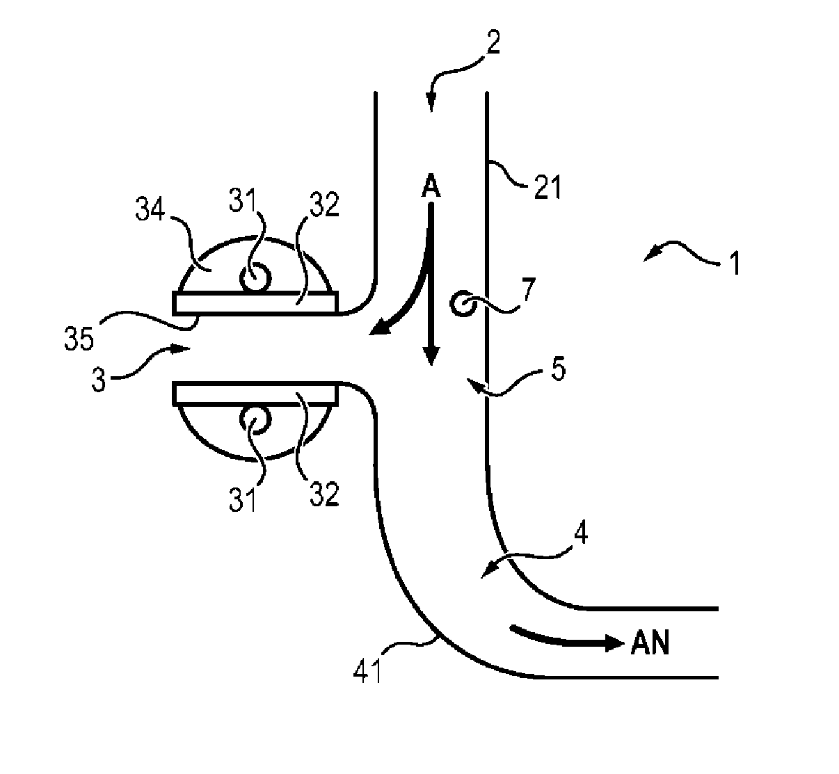 Device for controlling the charge of an aerosol post-discharge