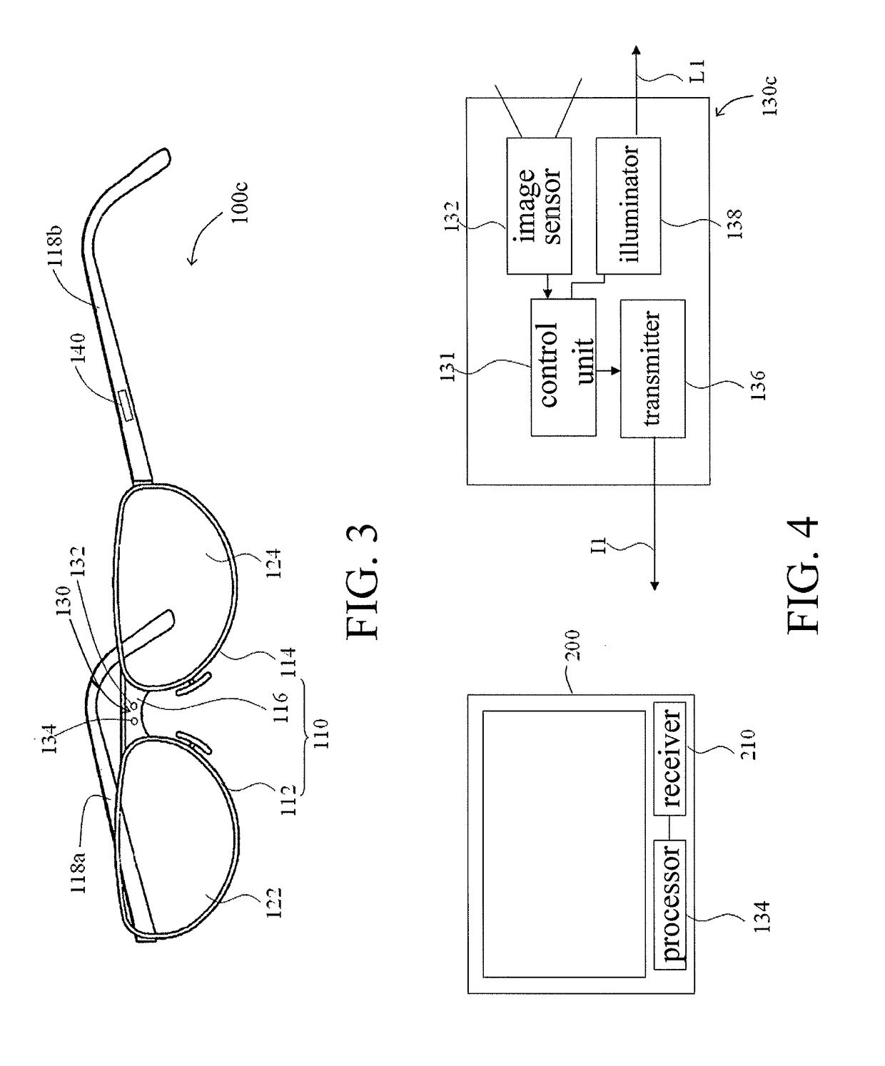 Gesture recognition system and glasses with gesture recognition function
