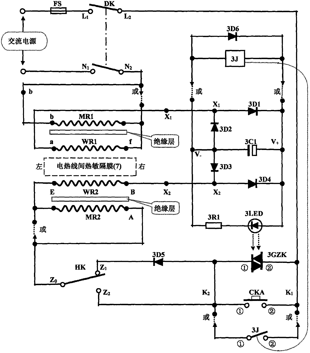 Electric blanket for preventing from thermal control failure