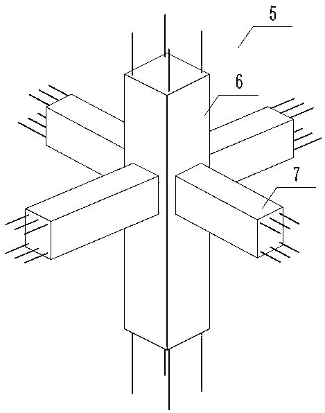 Plate-beam column earthquake (vibration) isolation connecting device