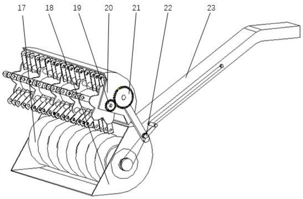 Straw smashing and carbonizing vehicle special for field operation