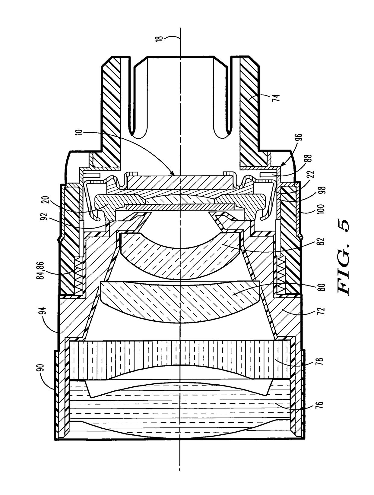 Electro-optical lens mounting assembly and method in electro-optical readers