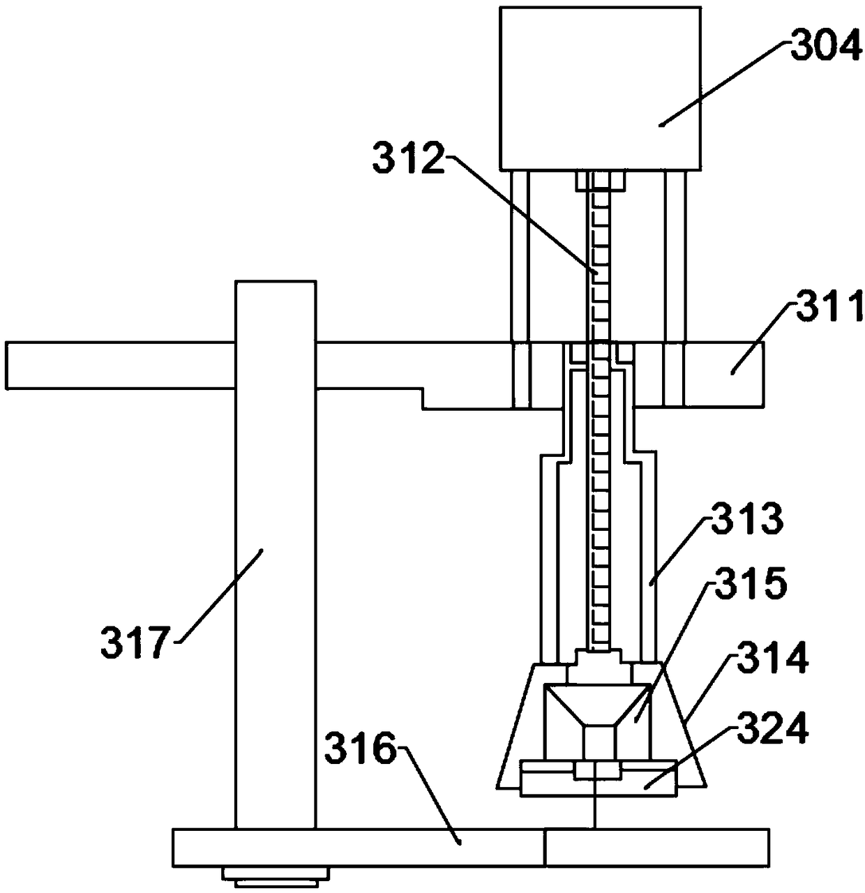 Filling mechanism of tea filling machine