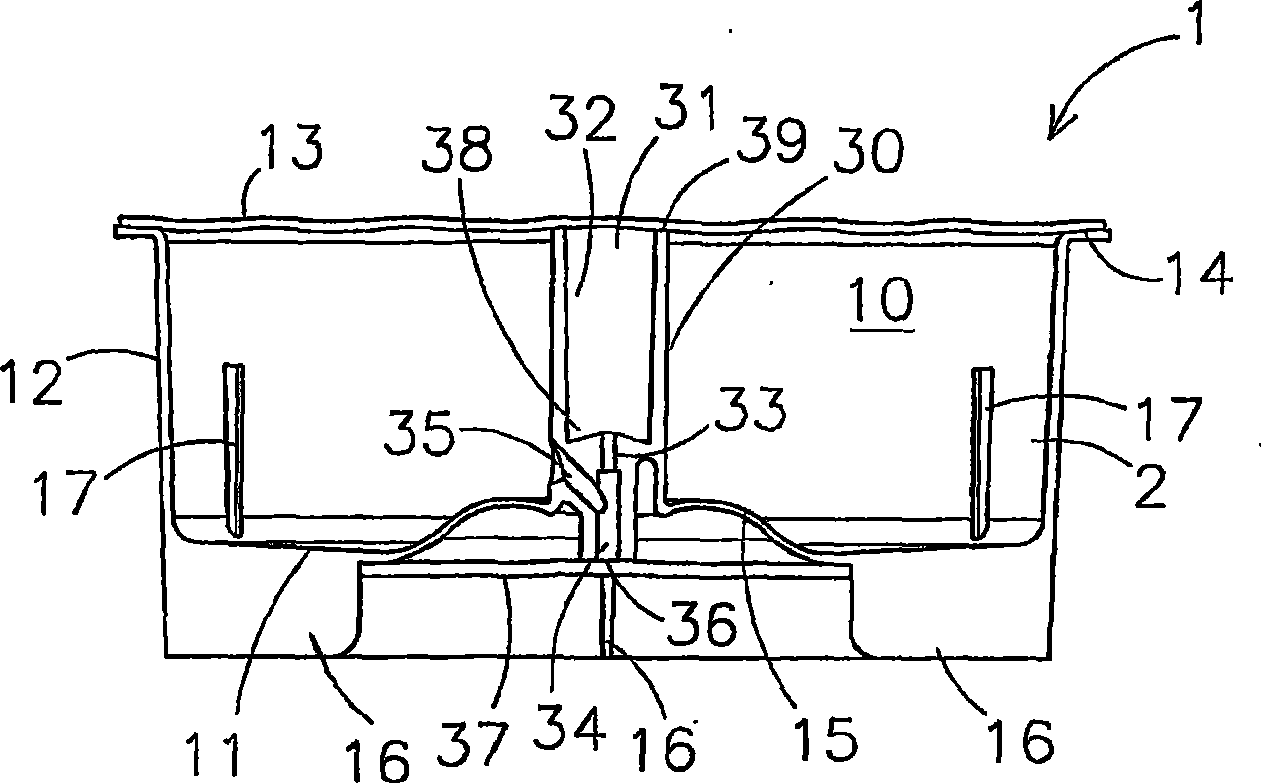 Package and device for preparation of a food product such as a beverage