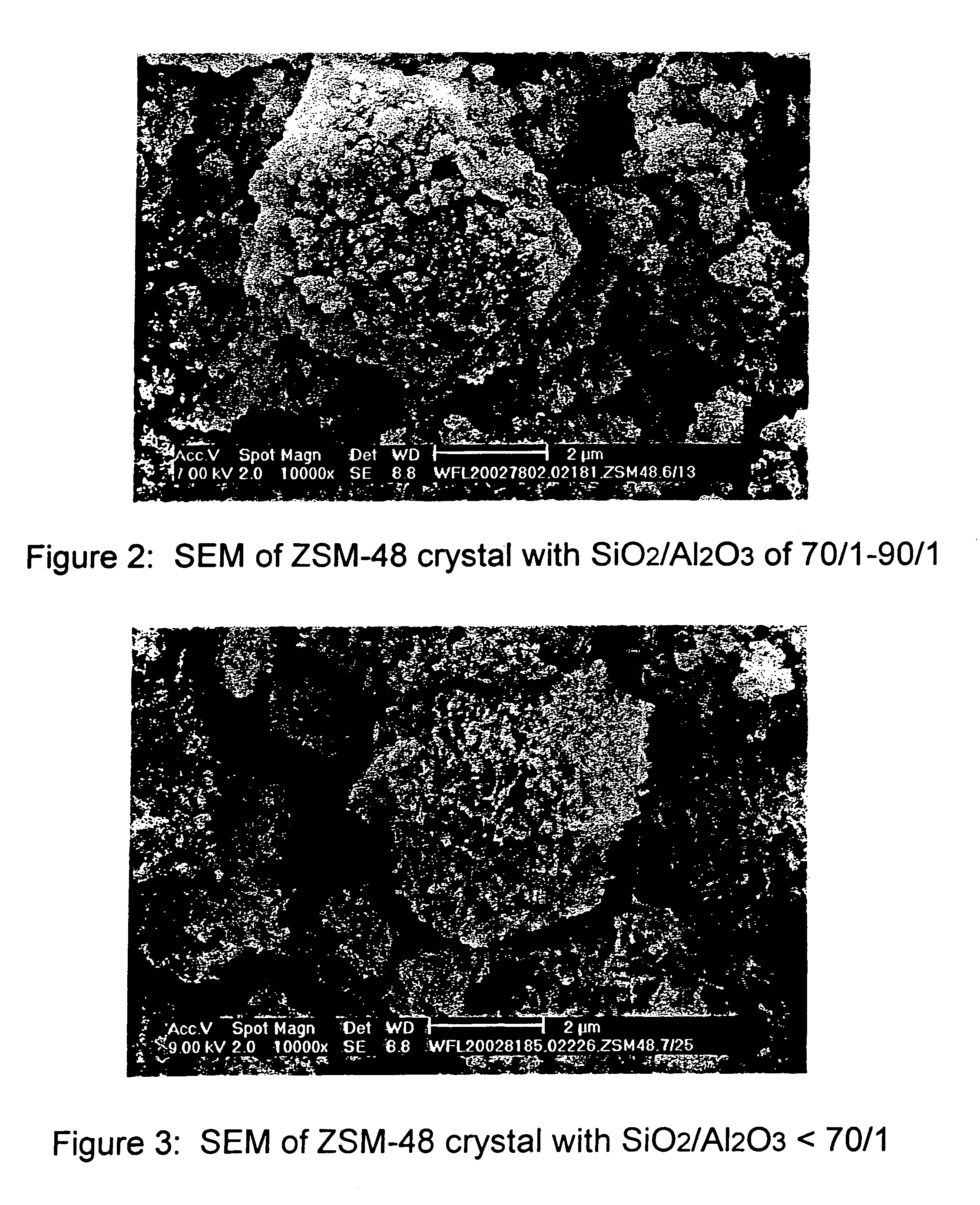 Synthesis of ZSM-48 crystals with heterostructural, non ZSM-48, seeding