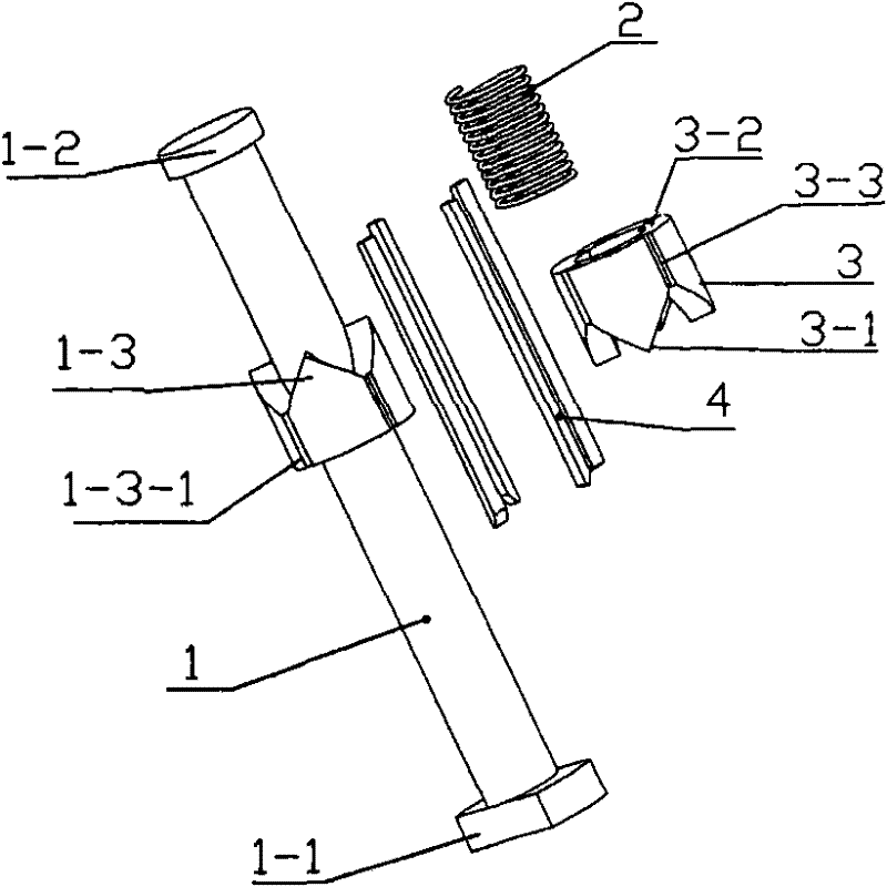 Self-rotating clamping device used for rapidly changing upper anvil for forging press