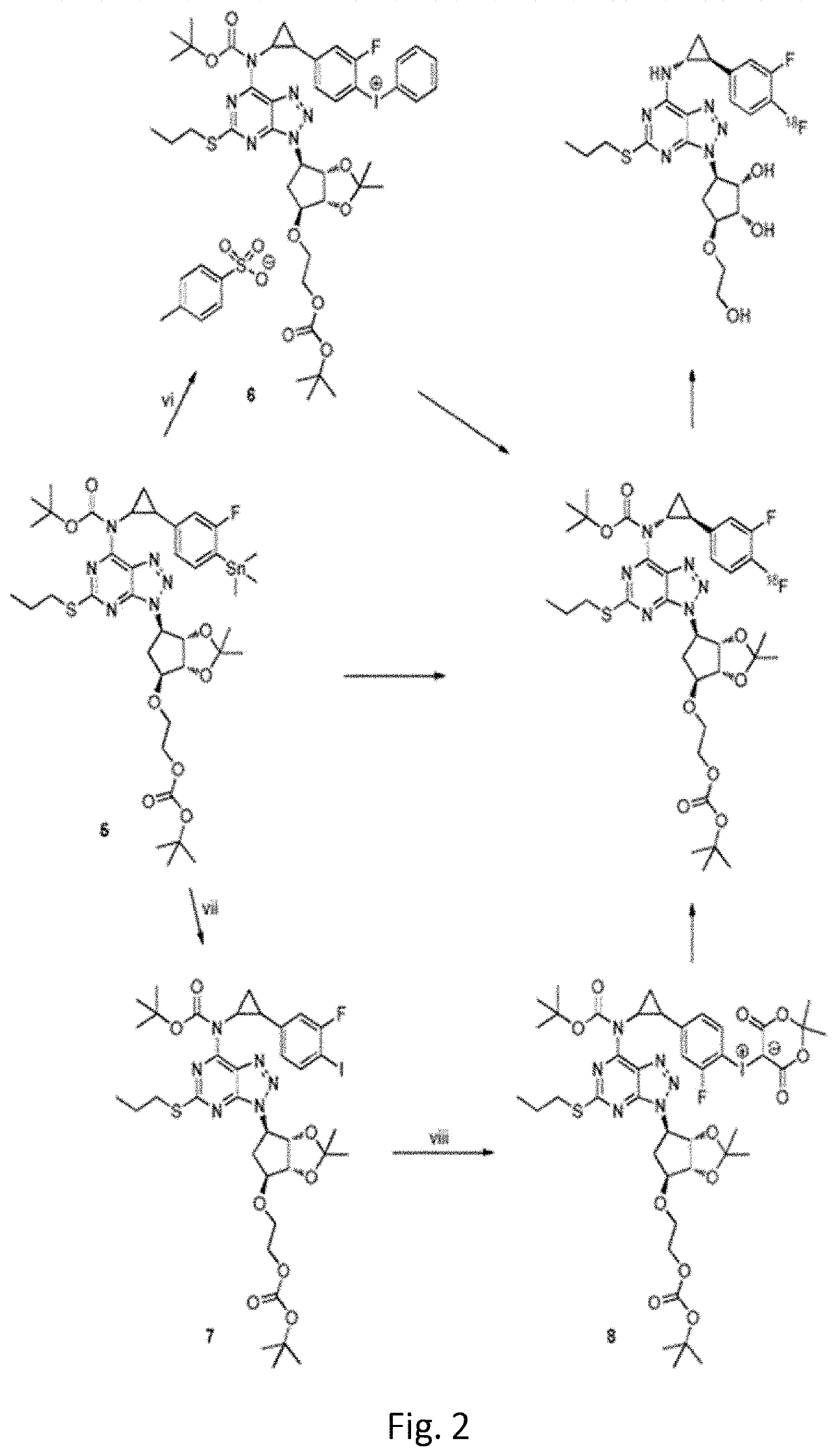 Use of triazolo[4,5-d]pyrimidine derivatives