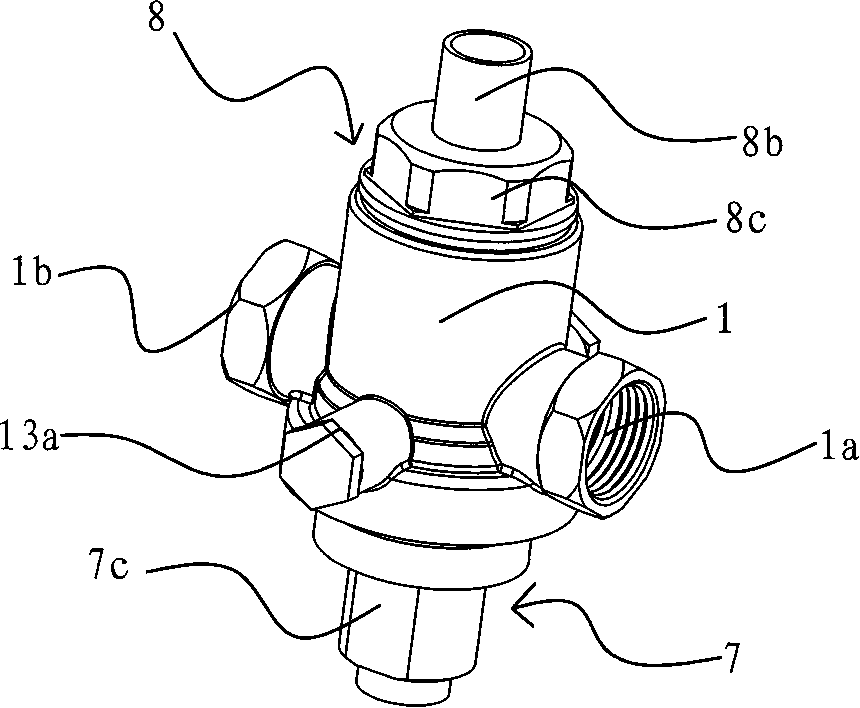 Balance pressure water compensating valve