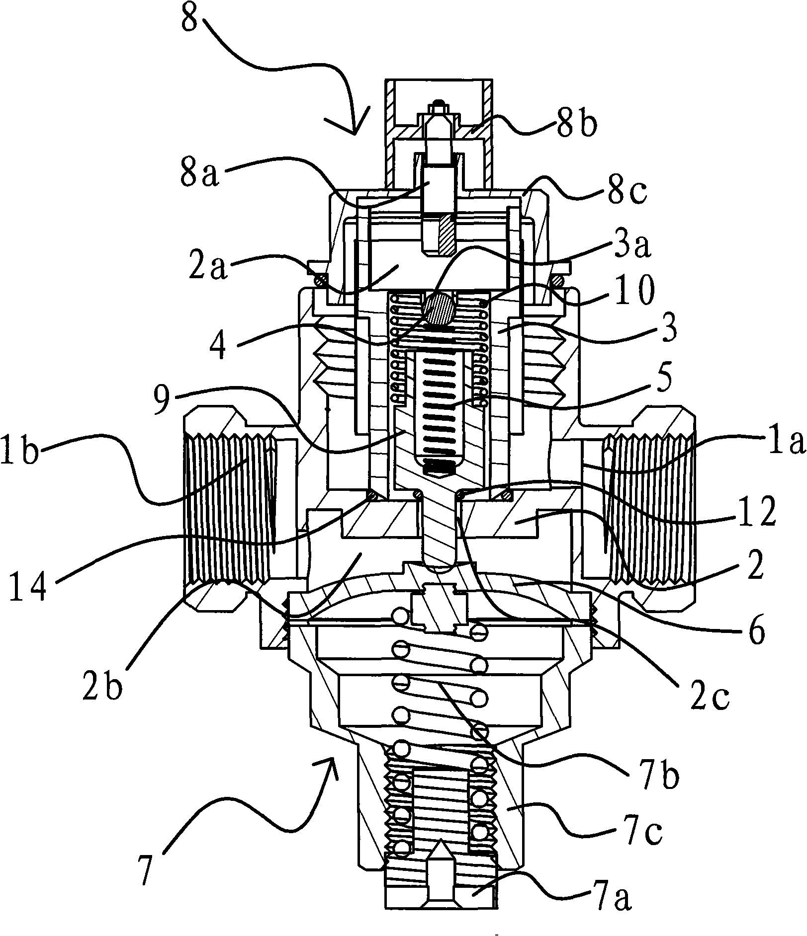 Balance pressure water compensating valve