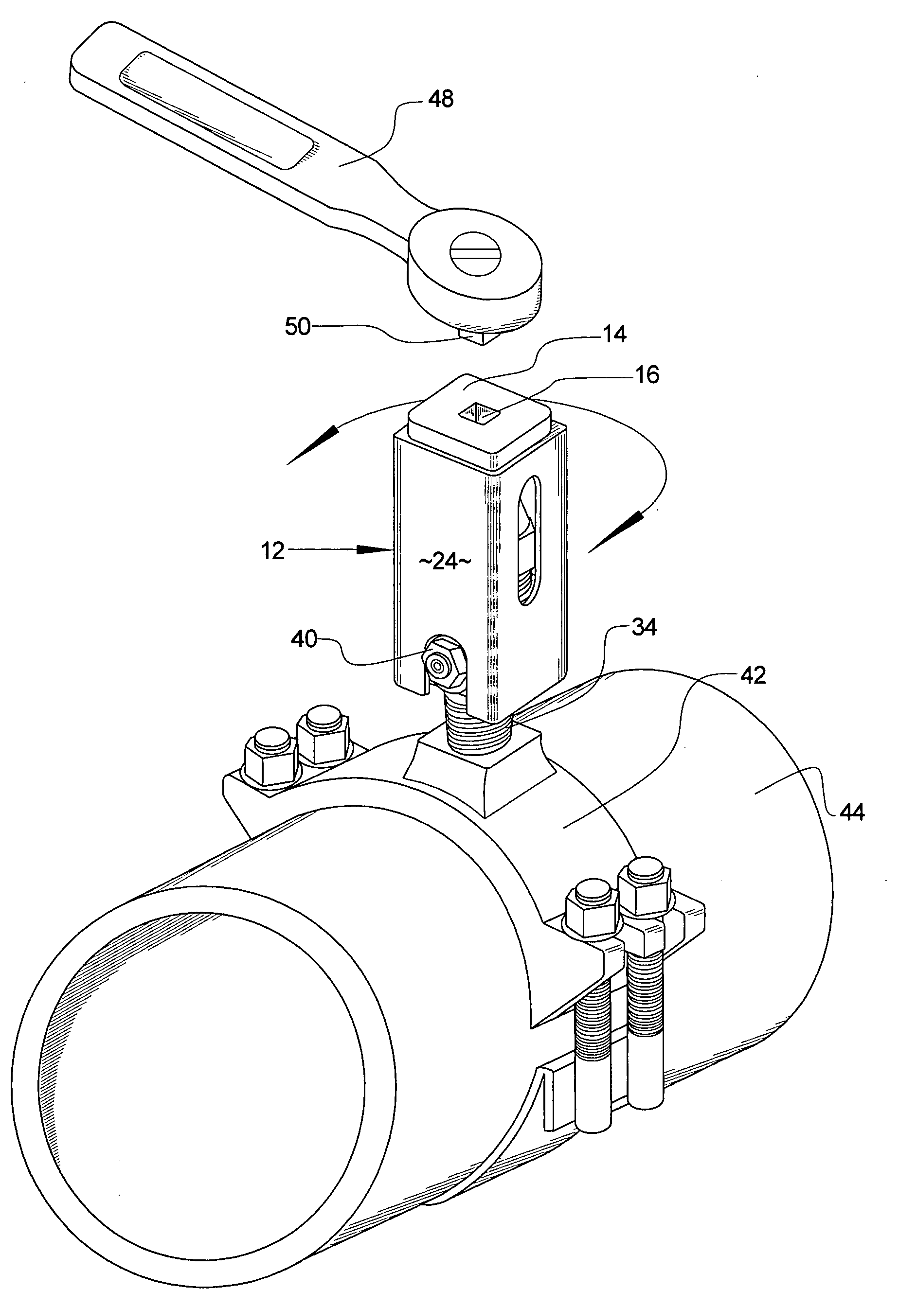 Tool for inserting and removing a corporation stop and method for use thereof