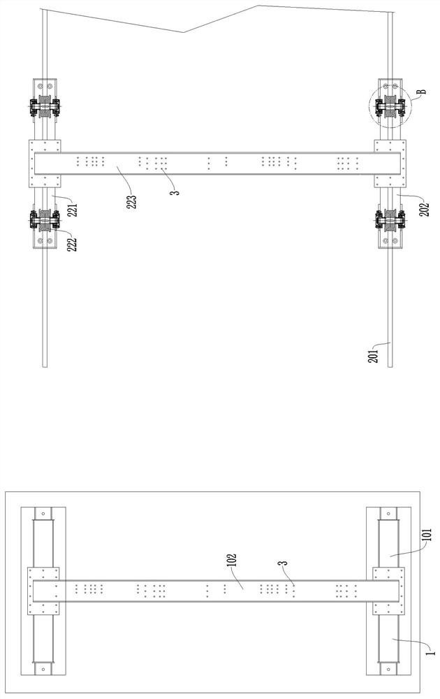 Numerical control assembling platform for crane main beam