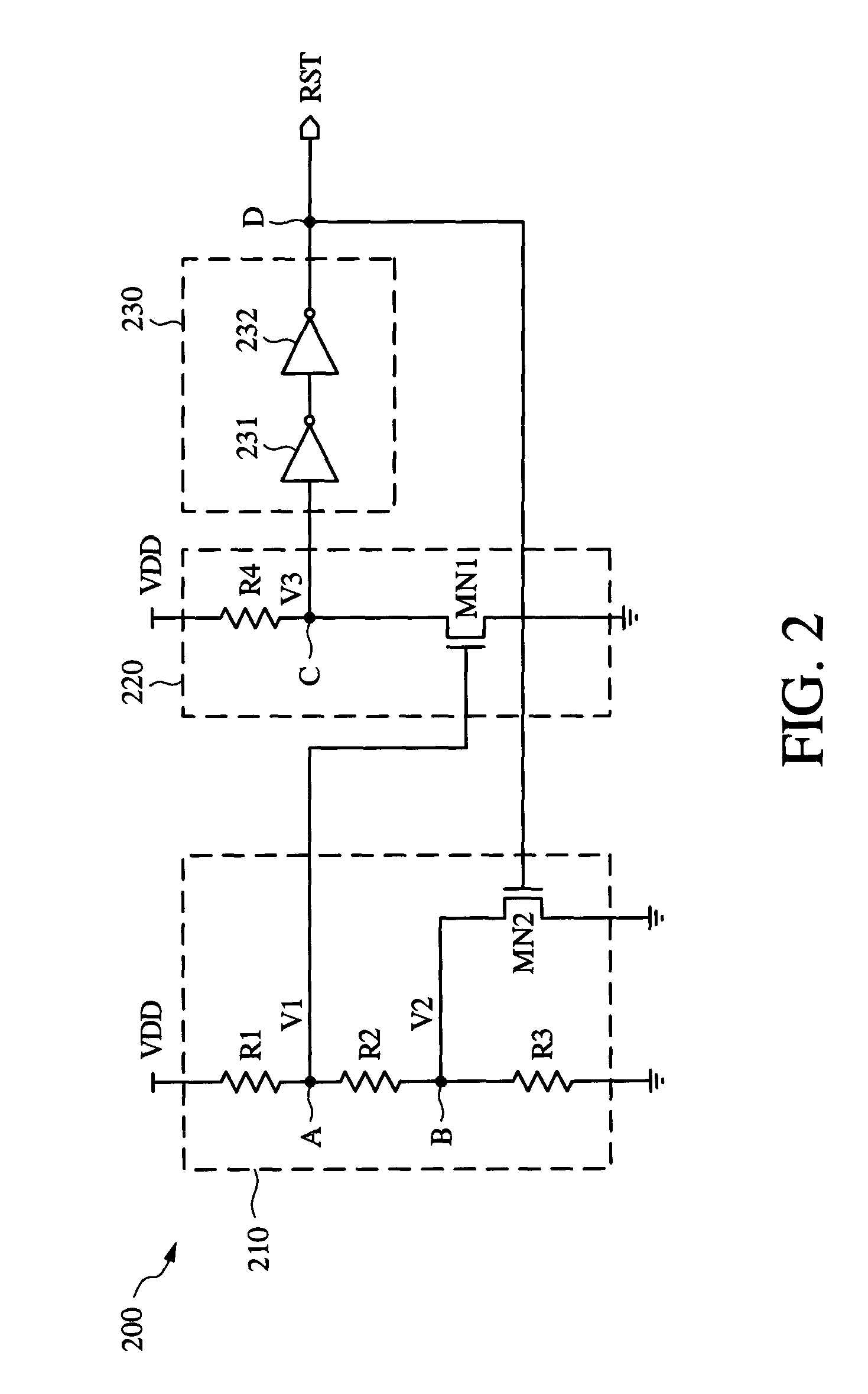 CMOS power on reset circuit