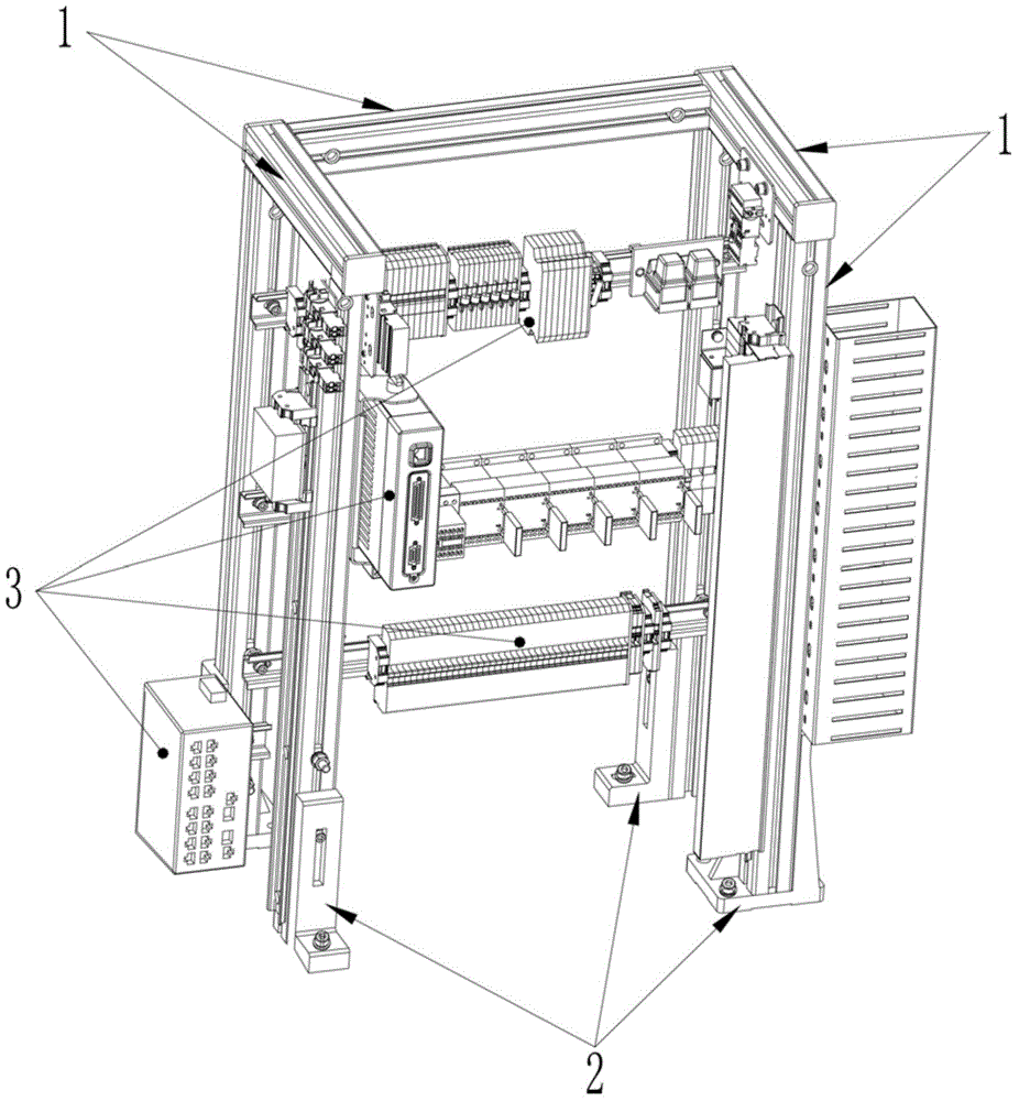 Fixing element and fixing frame for electric control equipment of low-floor vehicle