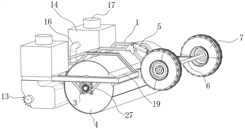 Asphalt pavement rolling device based on municipal road engineering