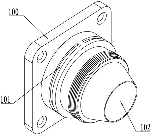 Optical cable connection structure for human bionic signal monitoring and conversion system