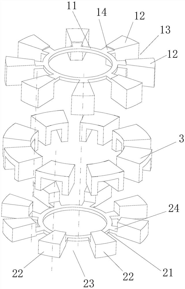 A rotor of a disc permanent magnet motor and a disc permanent magnet motor using the same