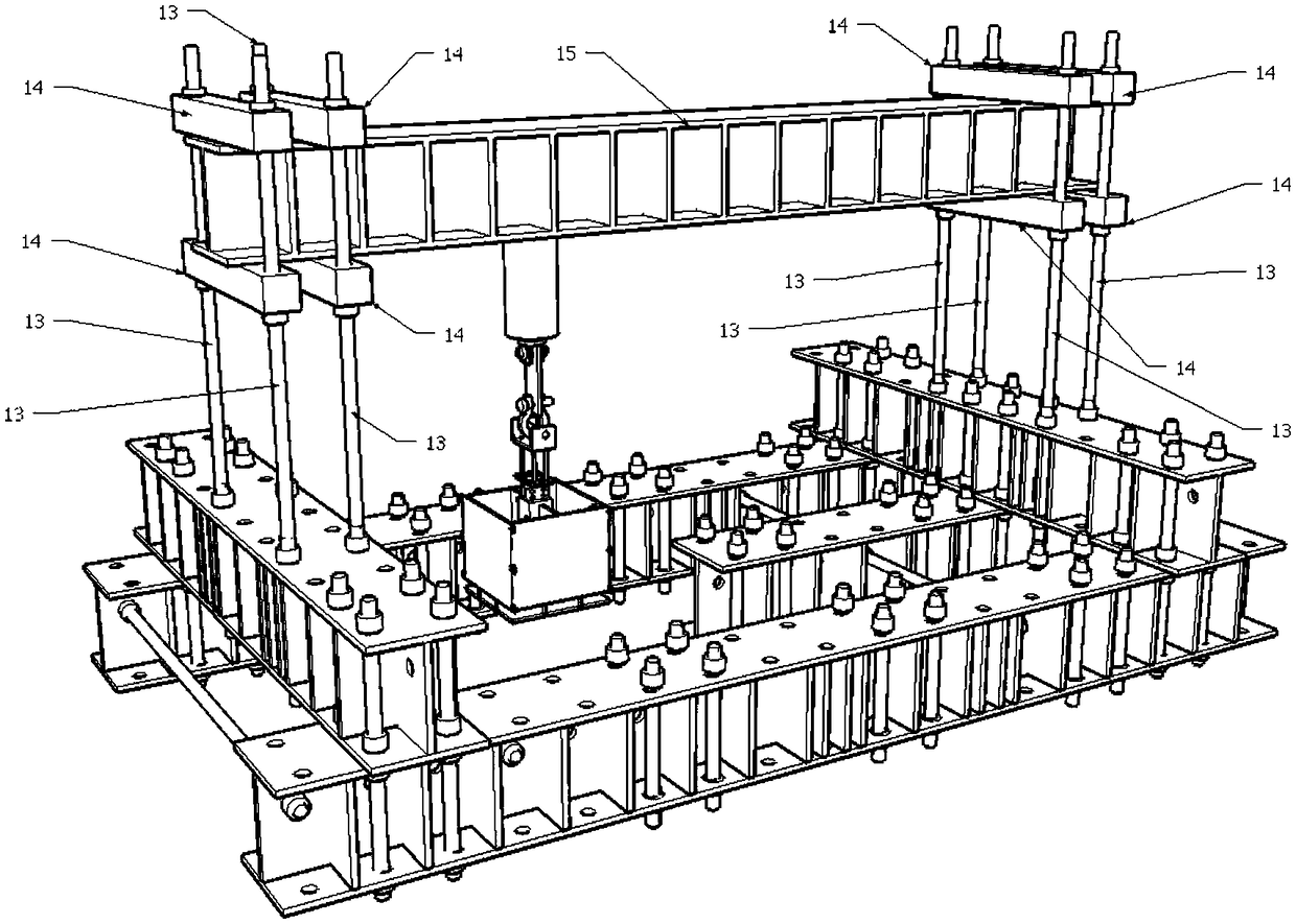 A steel frame continuous collapse dynamic test device