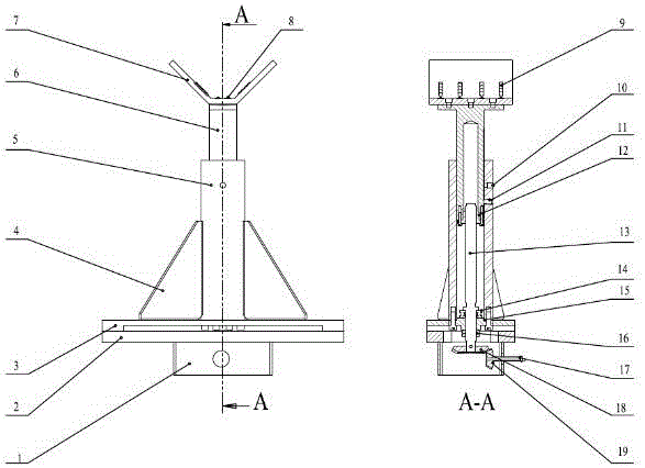 Auxiliary supporting fixture for circular tube cutting