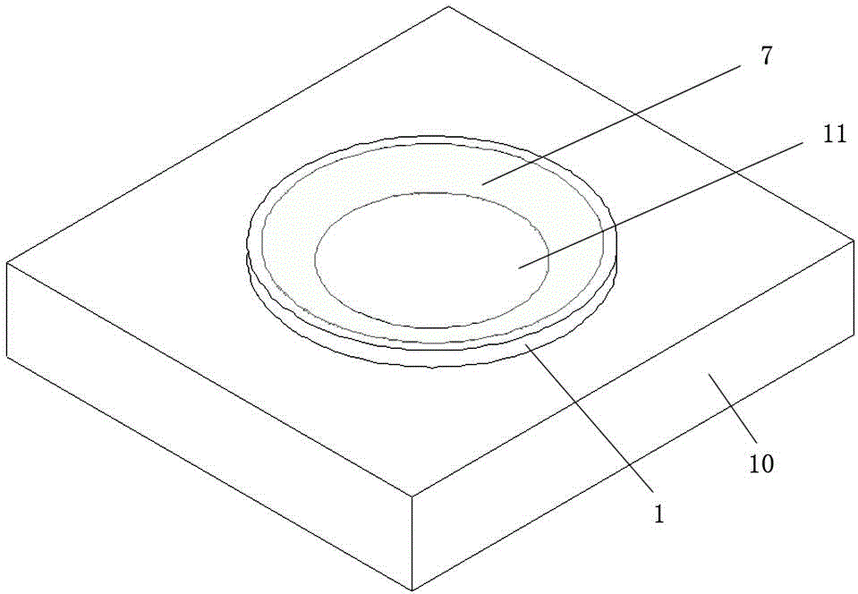 Membrane frame for constructing lower spherical segment of swivel bridge rotary table and construction method