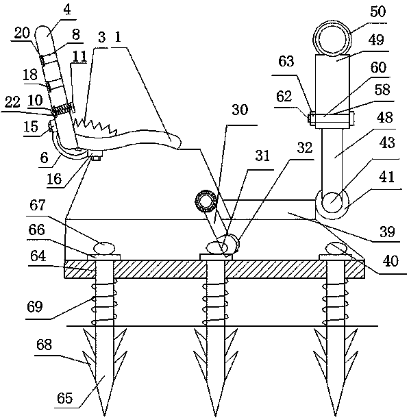 Leg, waist and arm training combined device and use method