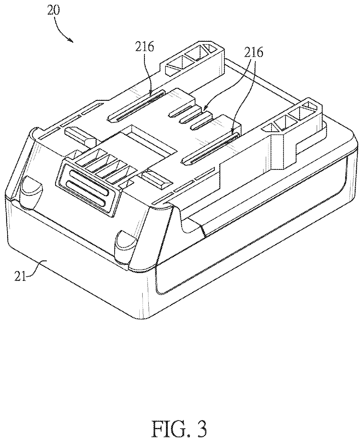 Assembling structure for a conductive plate of a handheld power tool