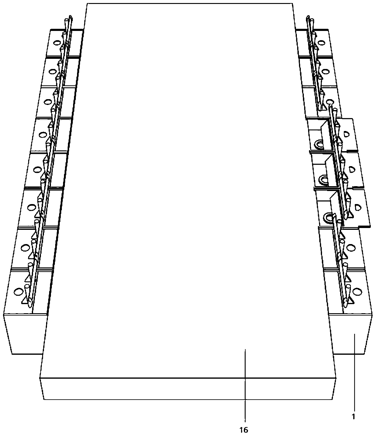 A road and bridge anti-collision protection device