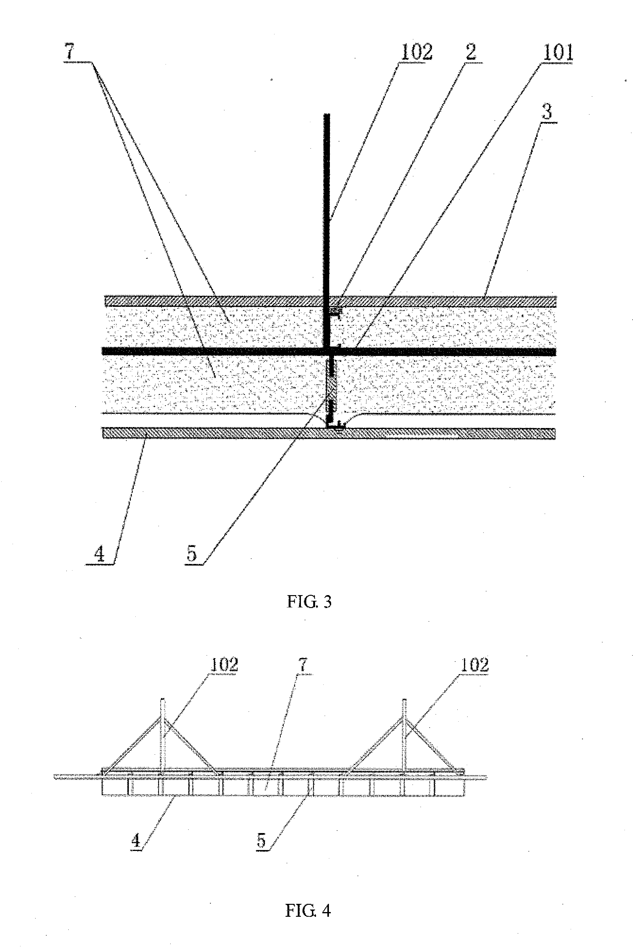 Suspended ceiling structure for refrigerated storage and construction method thereof
