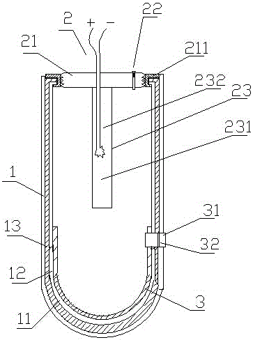 Cylindrical aramid fiber gas blasting machine capable of being repeatedly used and manufacturing method thereof