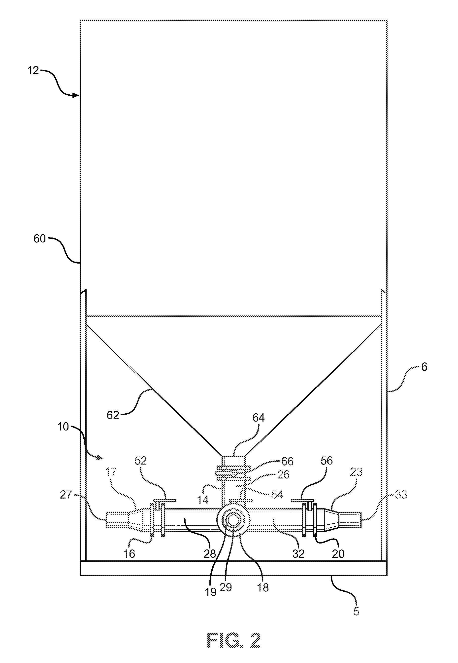 Device and Method for Multi-Path Flow From Vertical Hydraulic Tank