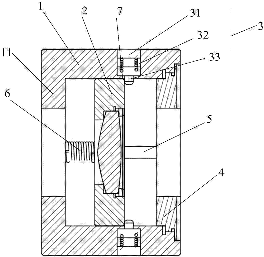 Lens rapid switching device and zoom lens provided with device