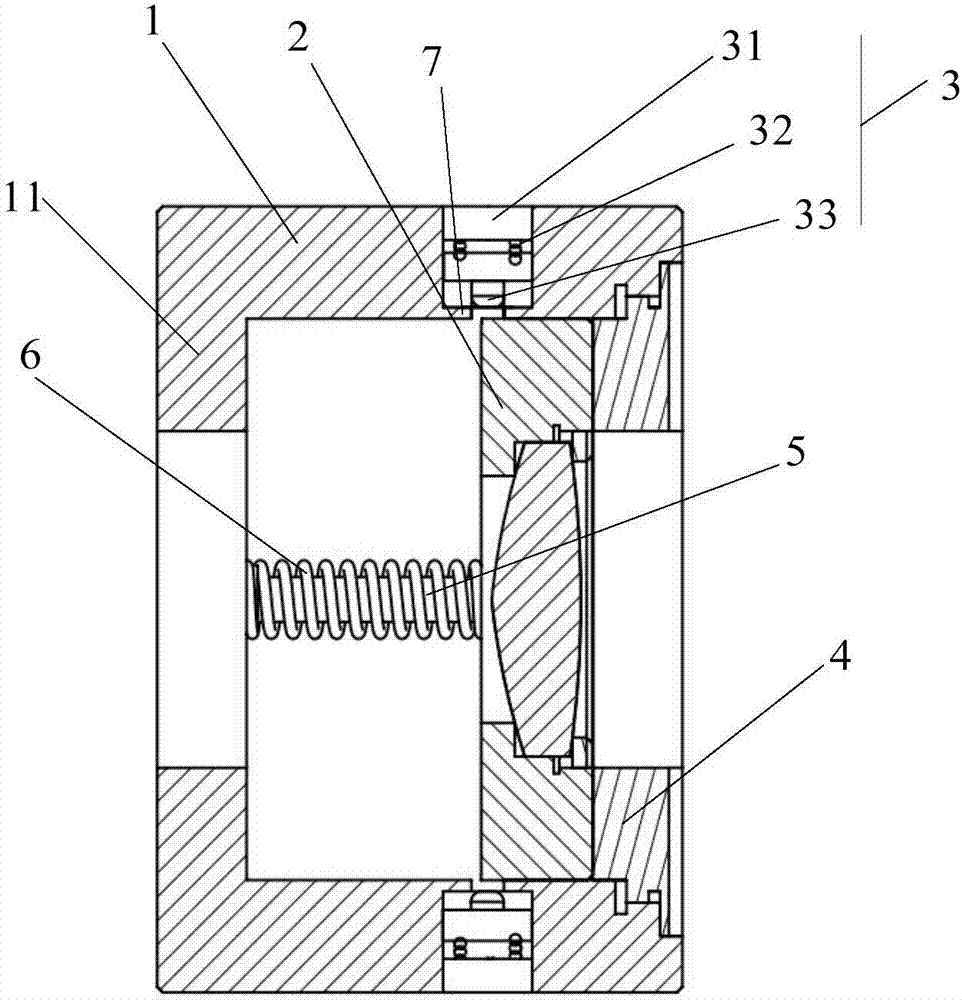 Lens rapid switching device and zoom lens provided with device