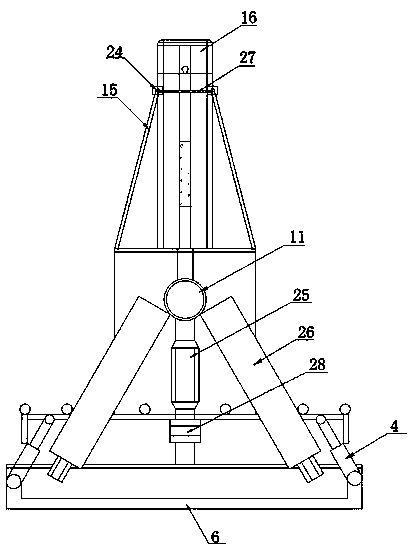 Upper bracket device for preventing cylinder body from rolling deformation