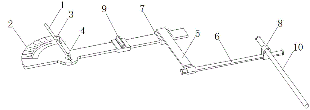 Lateral ventricle frontal angle puncture guiding device