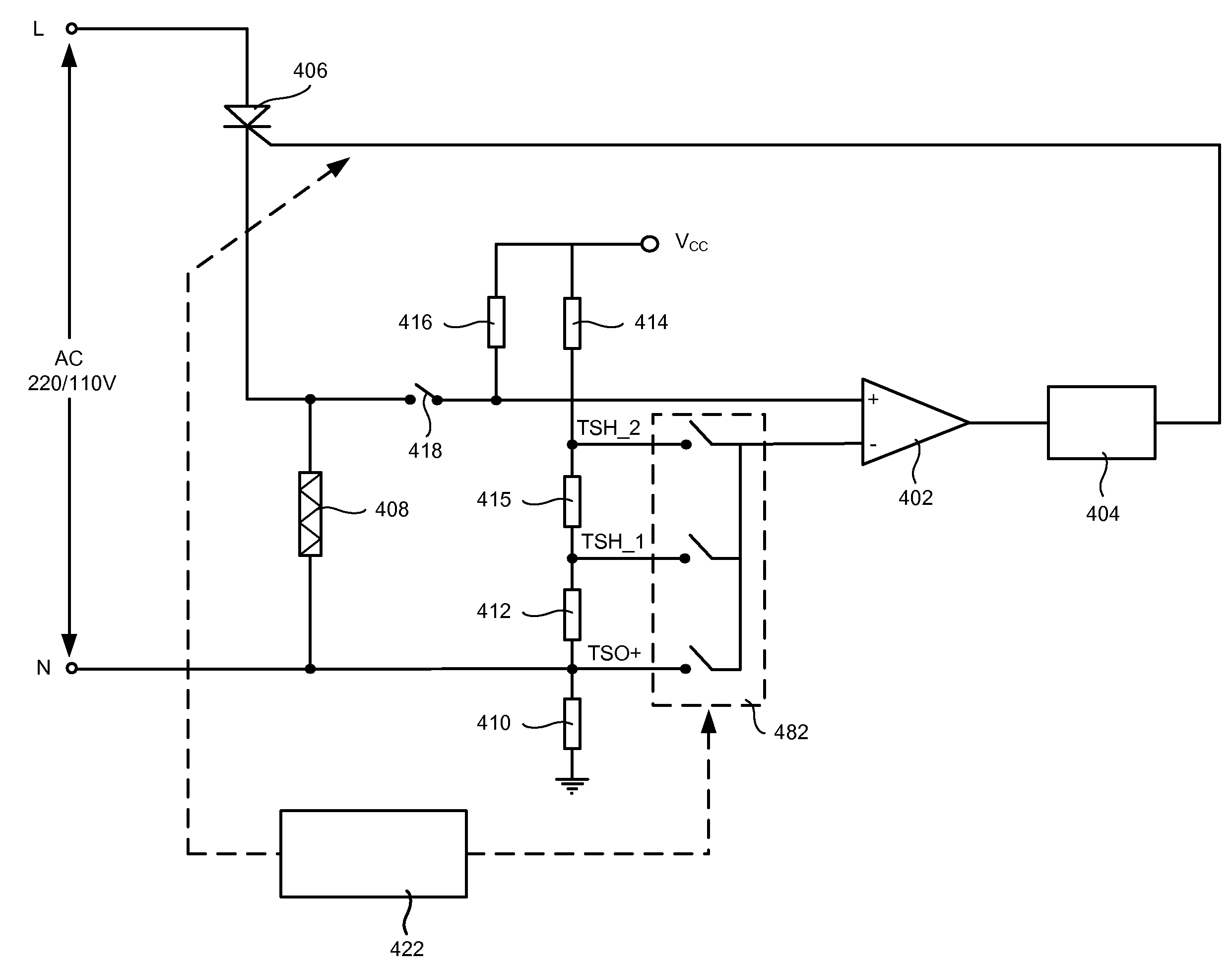 Control circuit for fast heating of a positive-temperature-coefficient heating component