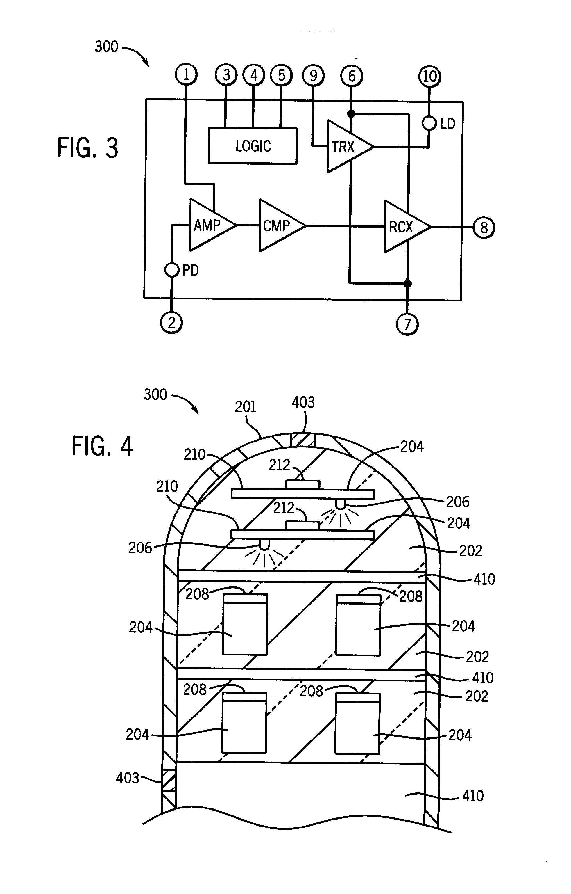 Projectile having one or more windows for transmitting power and/or data into/from the projectile interior