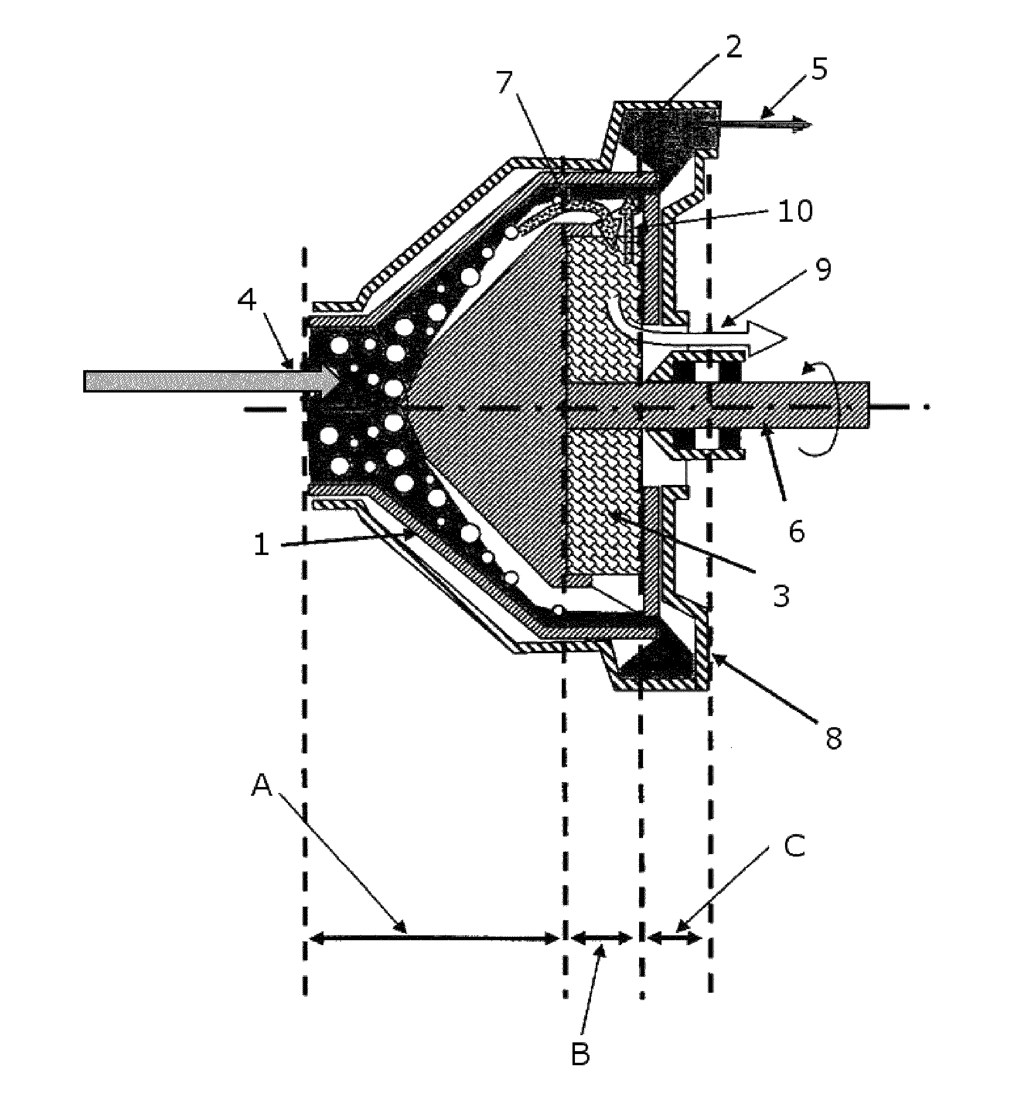 Combined pumping and separating machine for the oil circuit of a turbojet